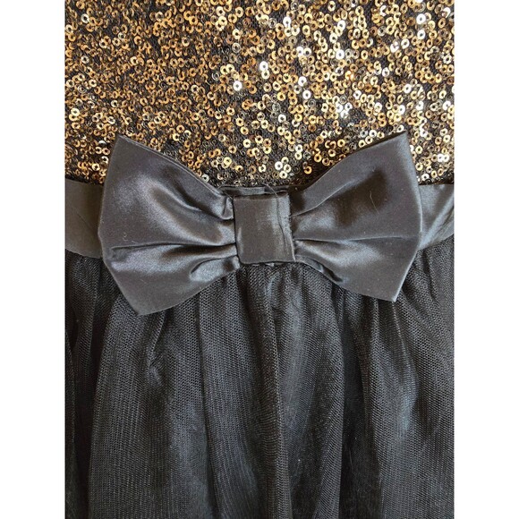 Girls size 14 black and gold dress - Picture 4 of 5